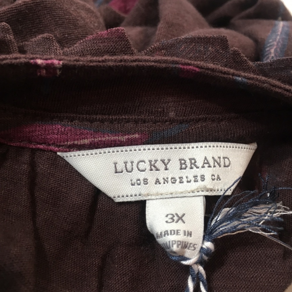 NWT Lucky Brand Floral (Plus Size) Blouse - Picture 5 of 7